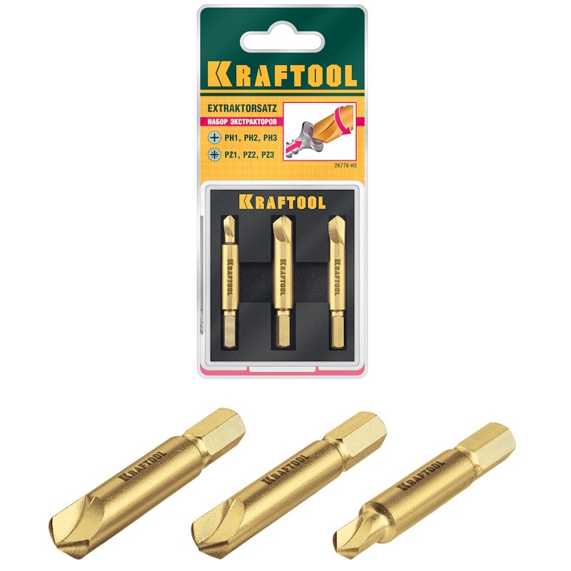Съёмник экстракторов КRАFТООL PH1/PZ1 PH2/PZ2 PH3/PZ3