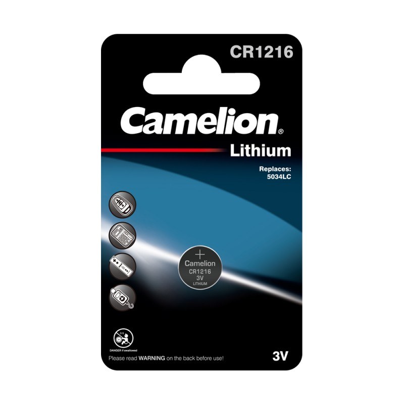 Элемент питания таблетка Camelion CR1216 BL1 3V