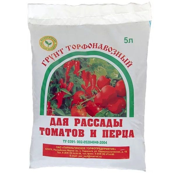 Грунт Томат и Перец  торфонавозный 5 л/2,7кг/6/341