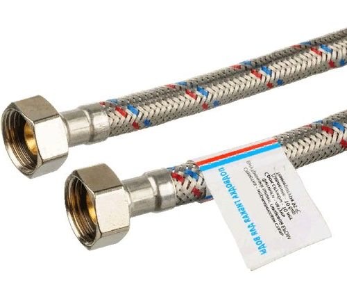 Подводка гибкая для воды стальная 1/2" В/В (0,2м)