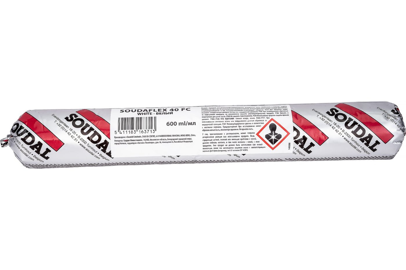 Клей-герметик SOUDAL Соудафлекс 14 ЛМ белый