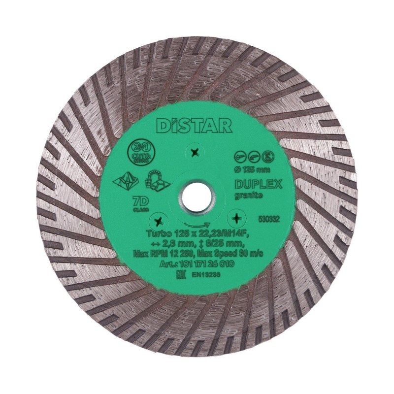 Диск алмазный DISTAR Turbo 125×2,8×8/25×М14F
