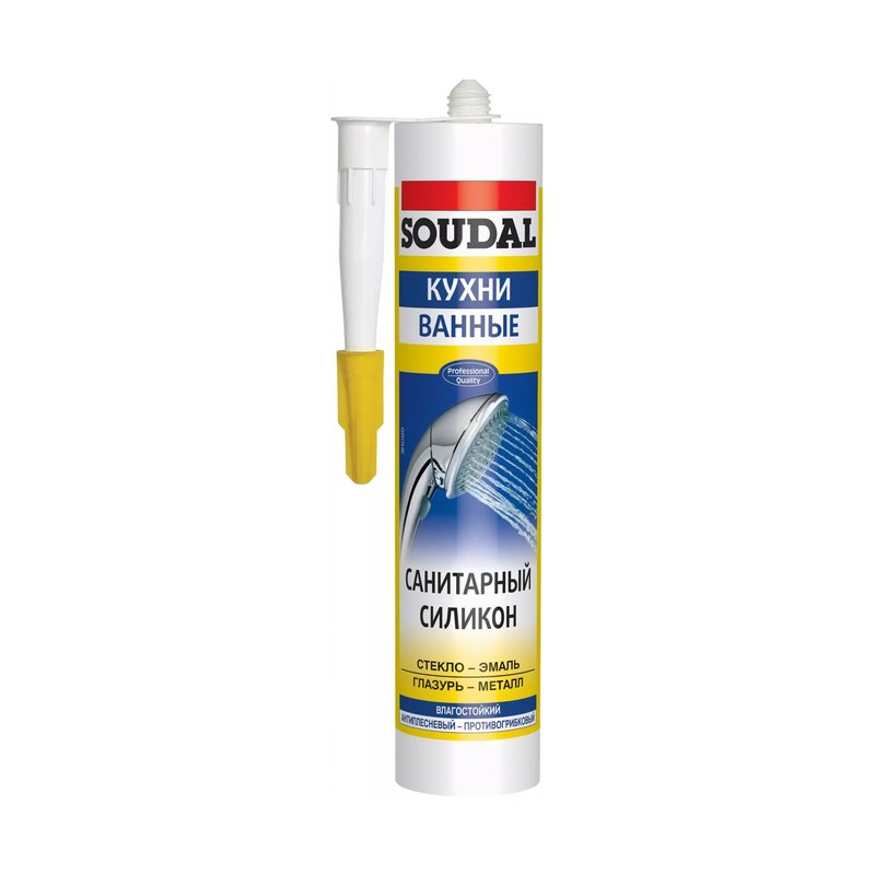 Герметик санитарный силиконовый SOUDAL белый (300мл)
