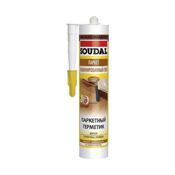 Герметик SOUDAL паркетный цвет мербау (300мл)