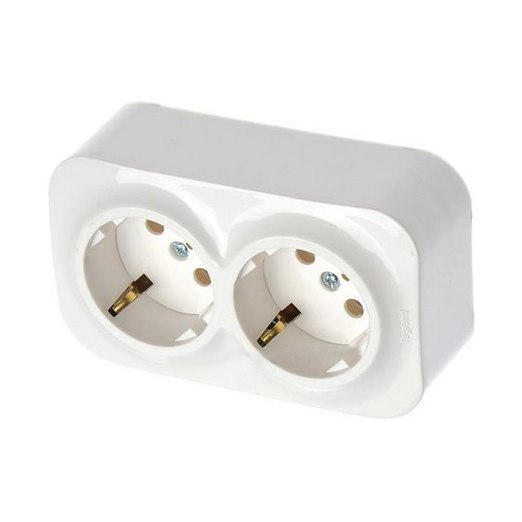 Розеточный блок Legrand Quteo белый 2×2К+3 16А