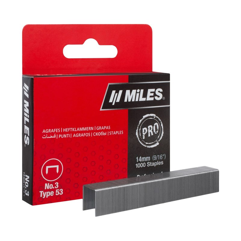 Скобы круглые для степлера MiLES 14 мм