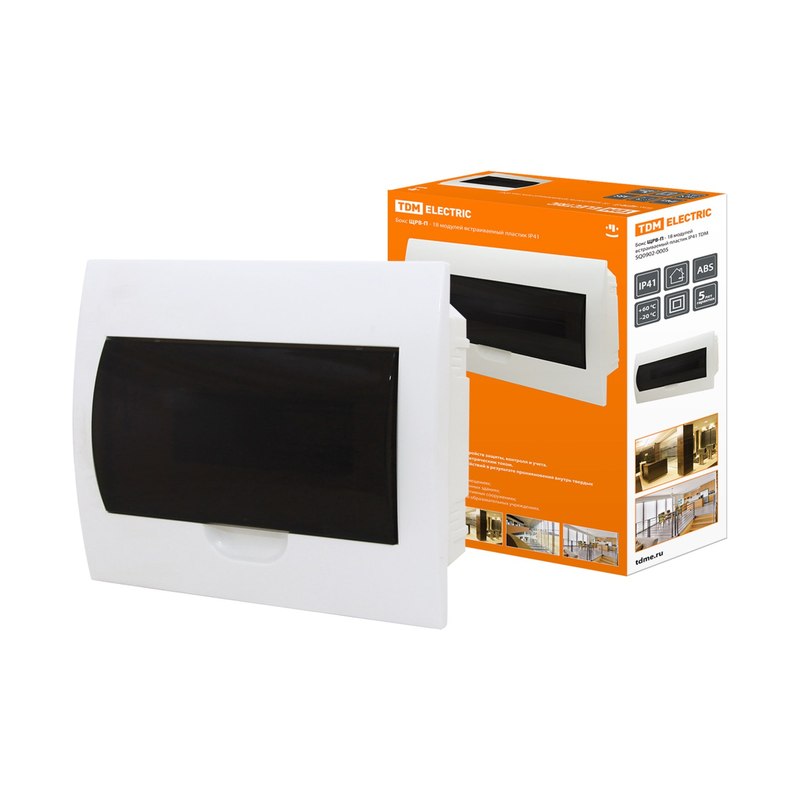 Бокс ЩРВ-П-18 TDM пластиковый IP40