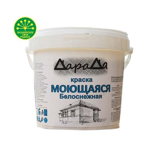 Краска ГОСТ ДАРАДА акриловая белоснежная (1,4кг)