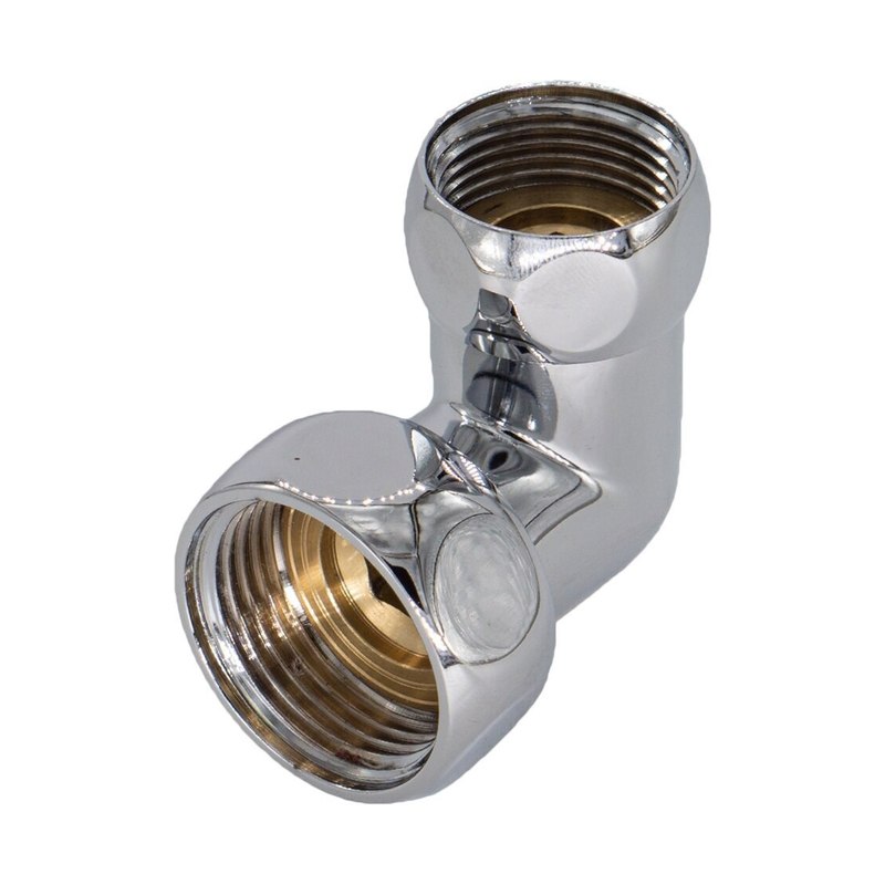 Соединитель угловой хромированный 1×3/4" ВН