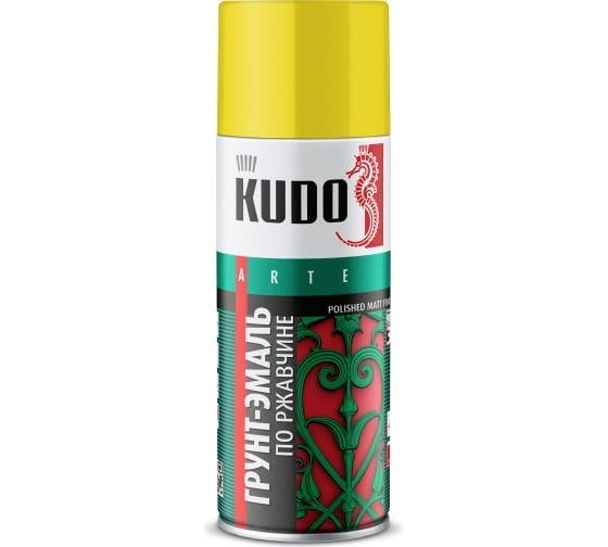 Грунт-эмаль KUDO RAL 1018 желтая (520мл)
