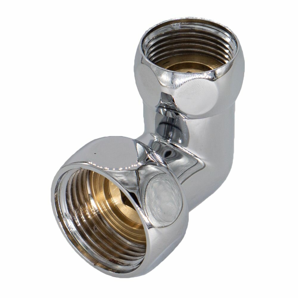 Соединитель угловой хромированный 1"×3/4" В/В