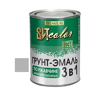 Грунт-эмаль по ржавчине 3в1 серая (0,8кг)