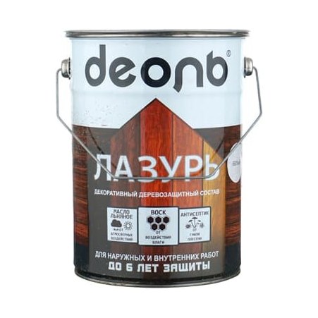 Пропитка Лазурь ДЕОЛЬ белая (5л)
