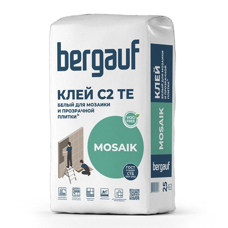 Клей для мозаики Bergauf белый (25кг)