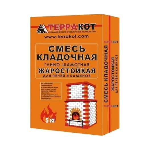 Смесь кладочная глино-шамотная Терракот (5кг)