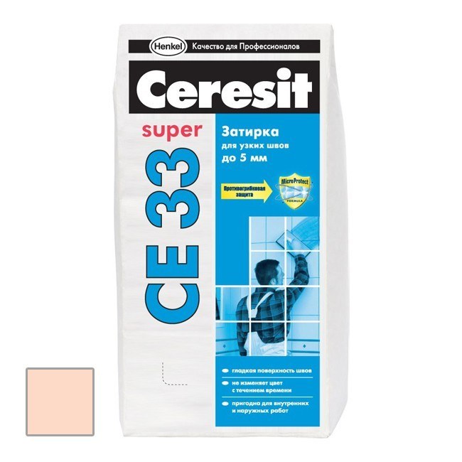Затирка CE33 Ceresit роса 2–5мм (2кг)
