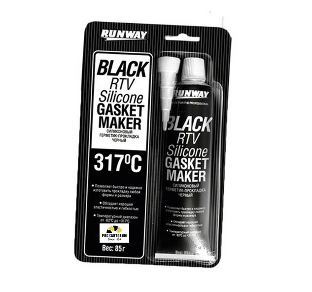Герметик силиконовый RUNWAY RW8501 черный (85г)