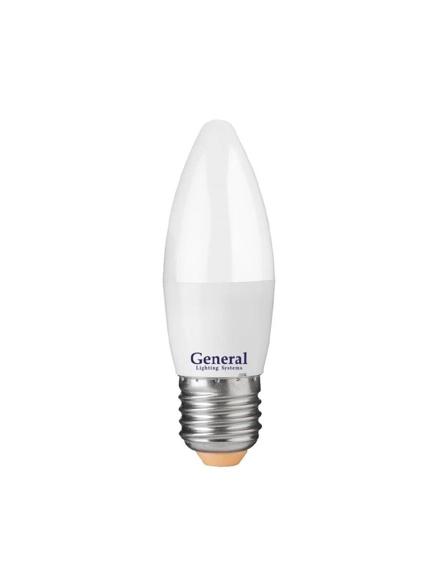 Лампа светодиодная свеча E27 15W 6500K General 35×105 мм