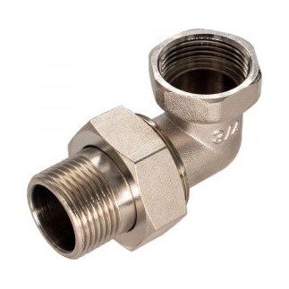Соединитель угловой хромированный 1×1/2" ВН