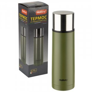 Термос BOSSOLO из нержавеющей стали зелёный (0,75л)