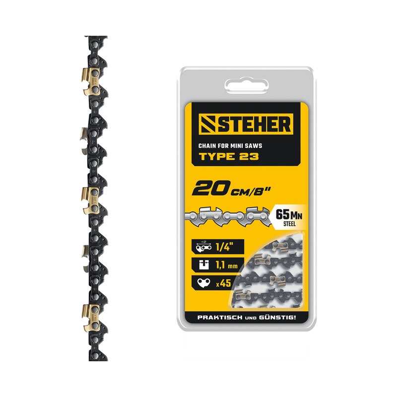 Цепь пильная тип 23 STEHER 20см 1/4" 1,1мм 45 звеньев