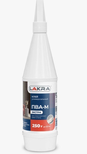 Клей ПВА-М ЛАКРА универсальный (250г)