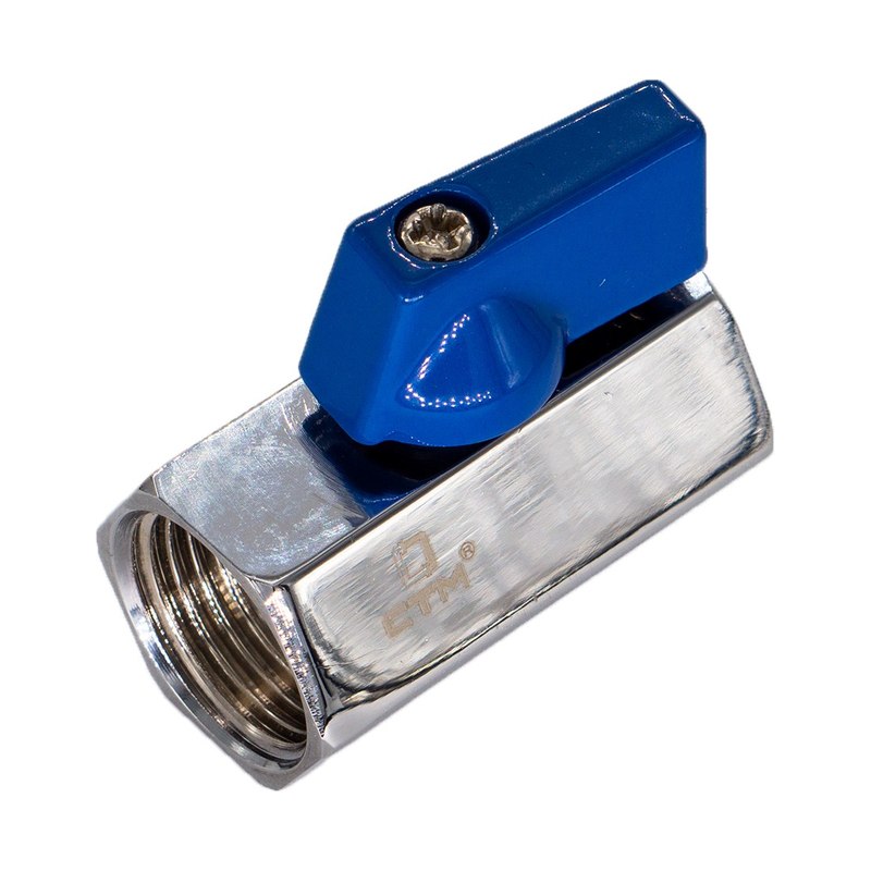 Кран мини латунный хромированный 1/2" вн-вн