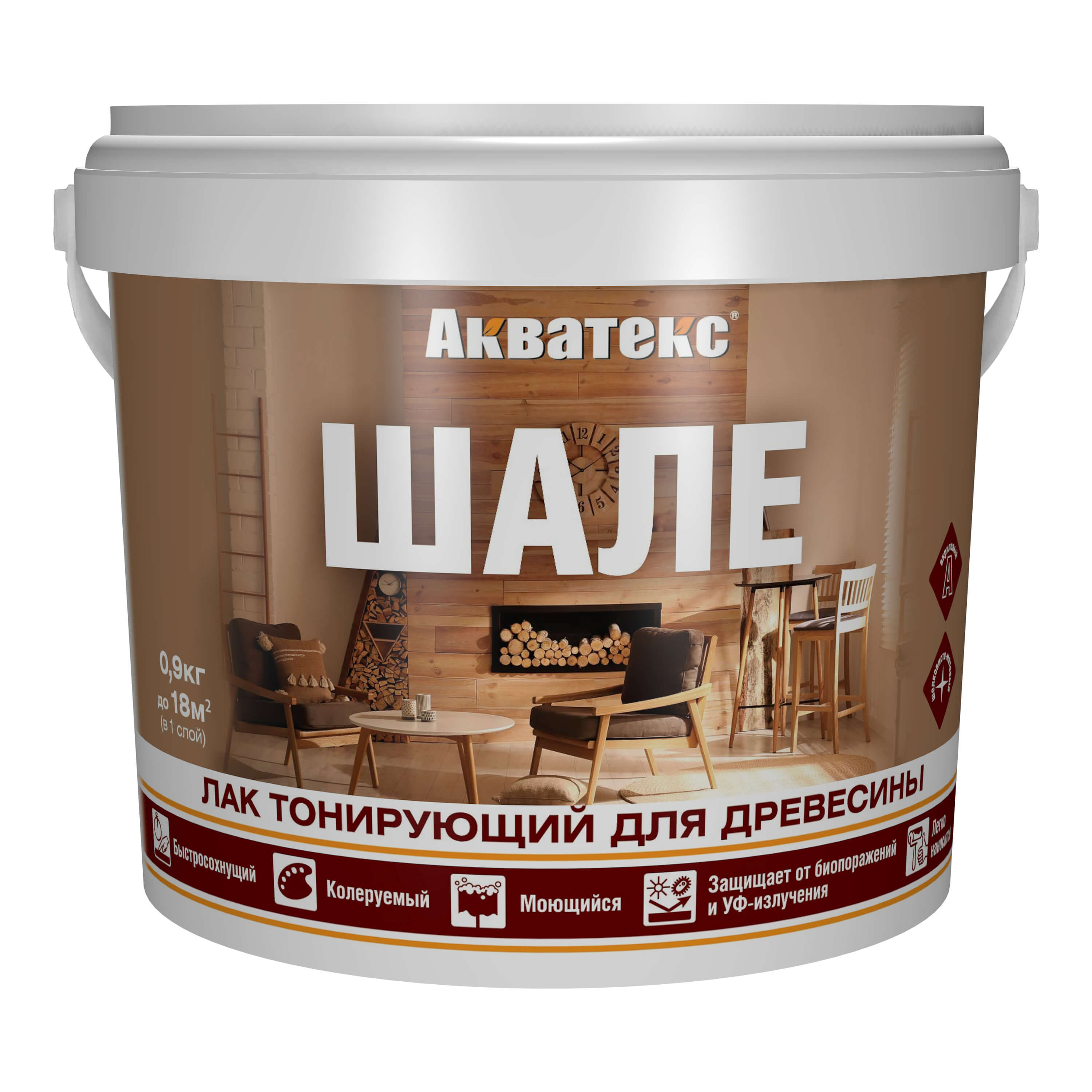 Лак тонирующий для древесины Акватекс Шале сосна 0,9кг