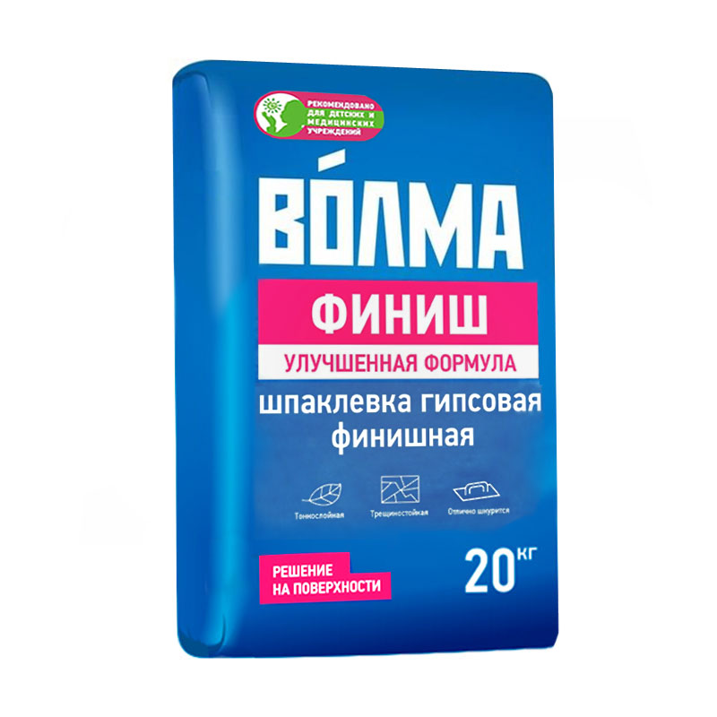Шпаклевка гипсовая финишная ВОЛМА 20кг