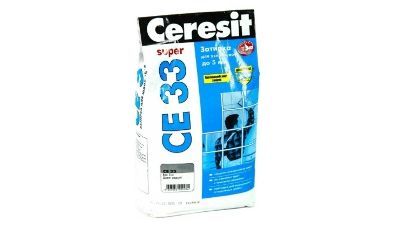 Затирка Ceresit CE33 S серый 2-5мм 5кг
