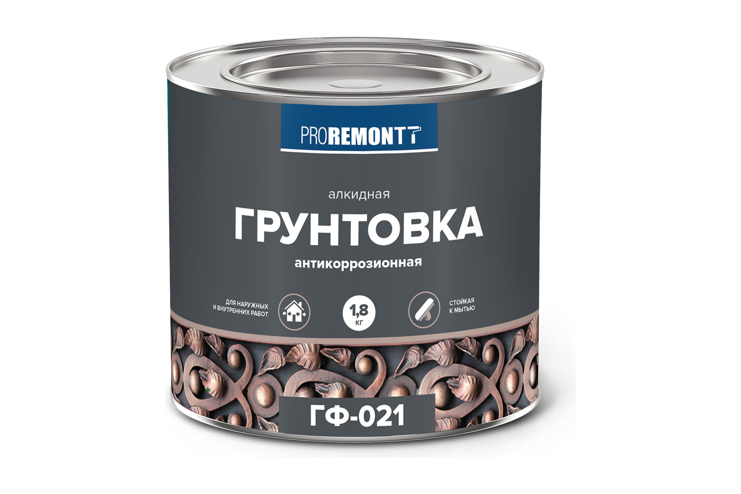 Грунт ПРОРЕМОНТ ГФ-021 красно-коричневый 1,8кг
