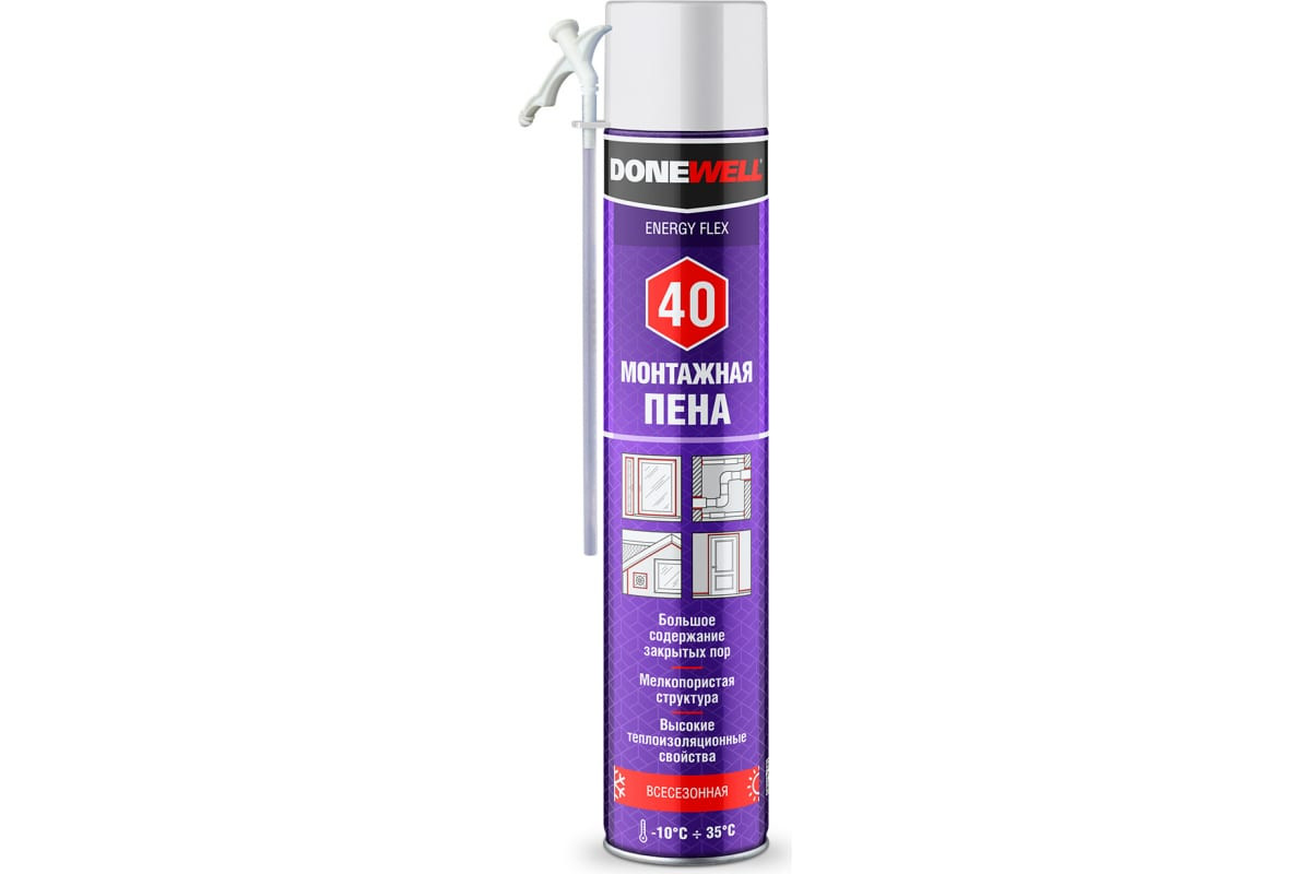 Пена монтажная всесезонная DONEWELL ENERGY FLEX 40