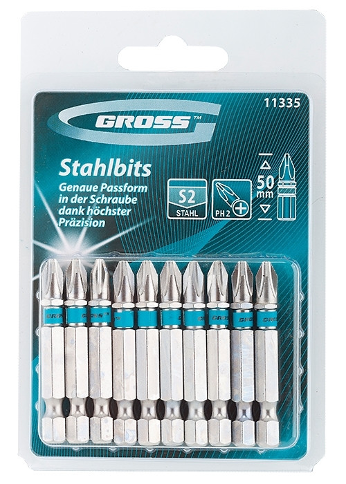 Бита  PH2х50, сталь S2, (поштучно)GROSS