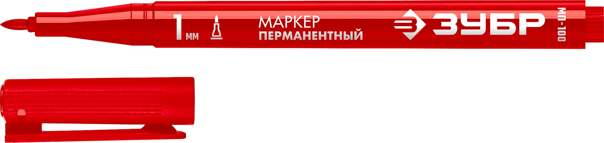 Маркер перманентный заострённый ЗУБР МП-100 красный