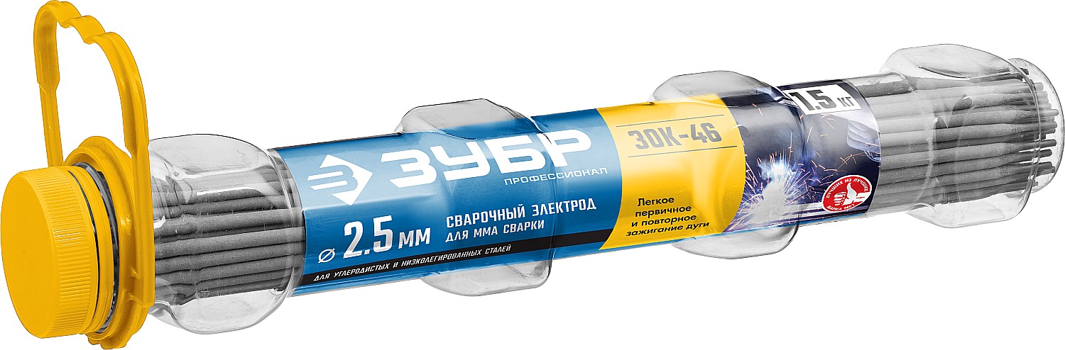Электроды ЗУБР ЗОК-46 2,5мм 350мм 1,5кг