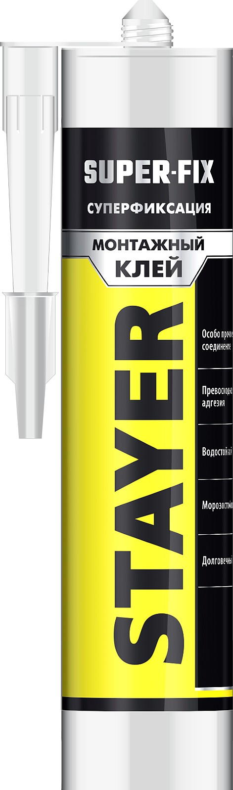 Клей монтажный STAYER Professional суперсильный 280мл