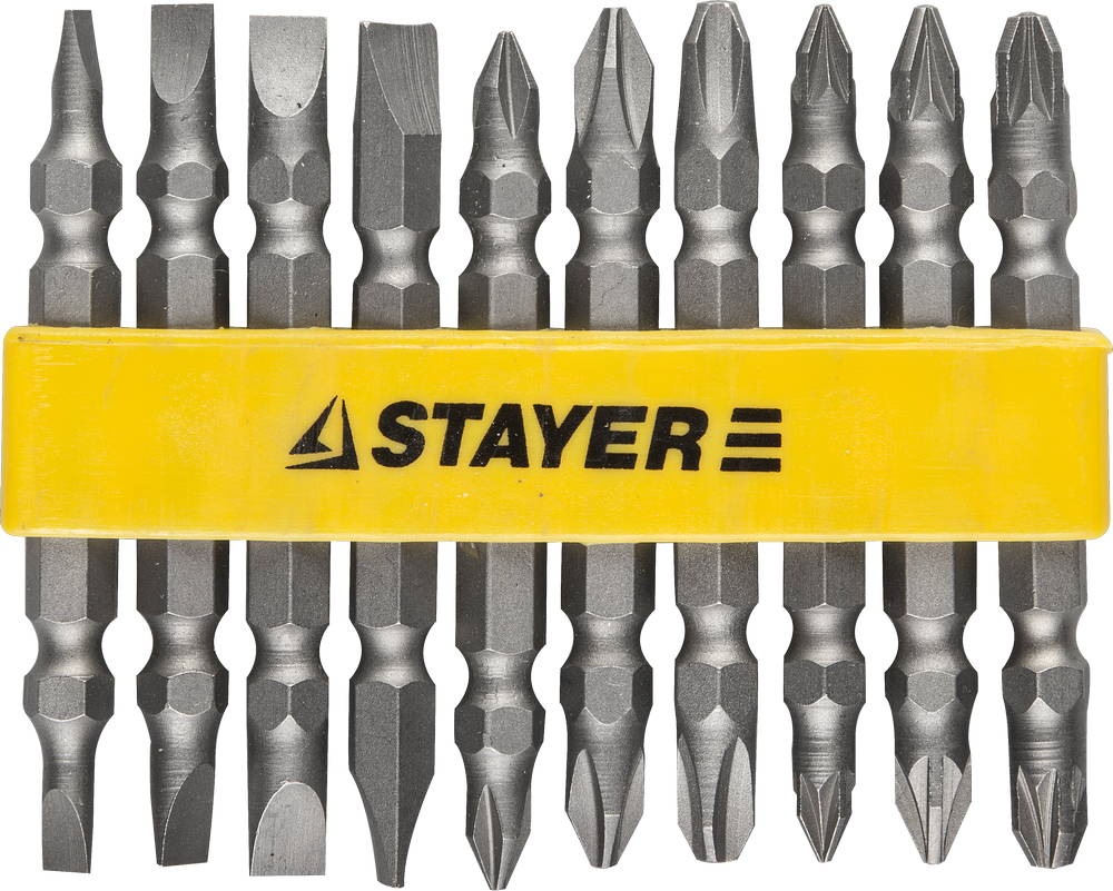 Набор бит двухсторонних 10пред STAYER