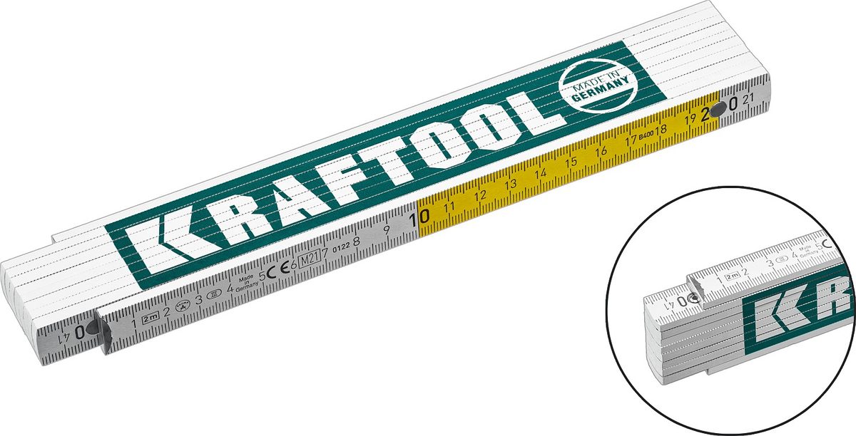 Рулетка складная деревянная KRAFTOOL 2м
