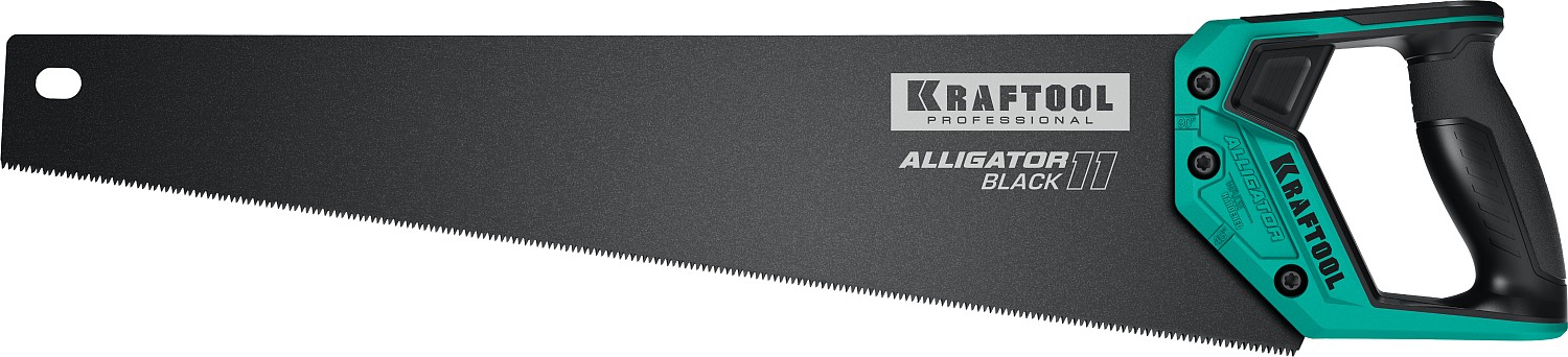 Ножовка для точного реза Alligator BLACK 11 KRAFTOOL 500мм 11TPI 3D зуб