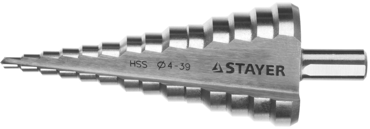 Сверло ступенчатое 4-39мм 14 ступеней STAYER