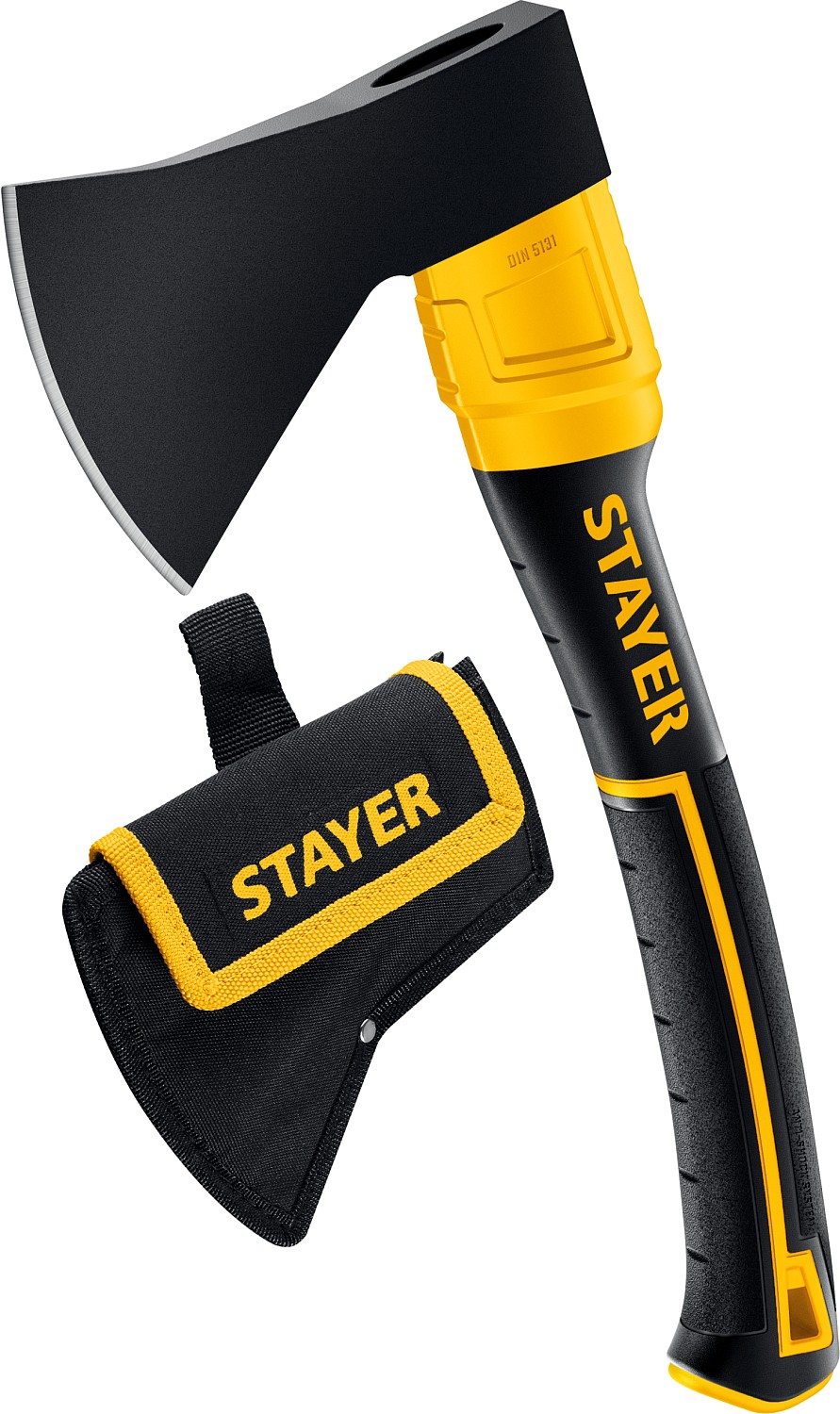 Топор кованый STAYER Fiberglass 350мм 600/800г с чехлом 2062-06P