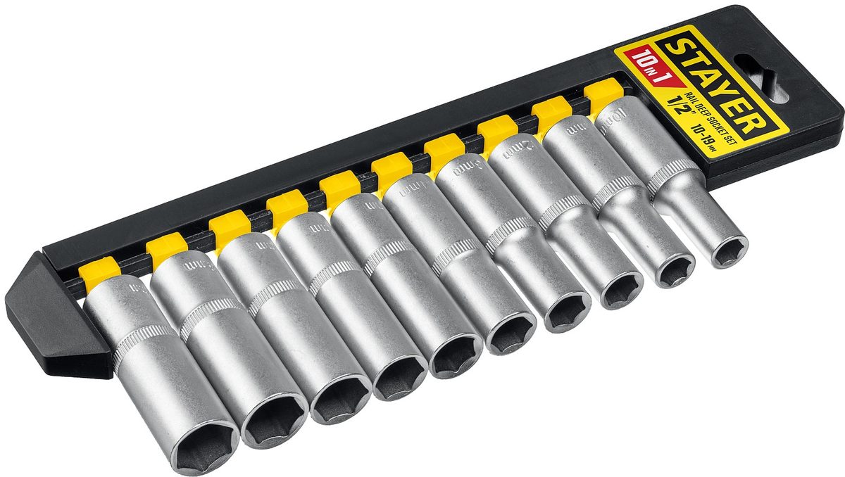 Набор торцовых головок STAYER RSS 10LD 10 предметов 1/2″ 27756-H10