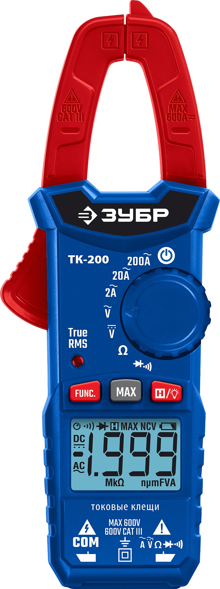 Токовые клещи цифровые ЗУБР ТК200