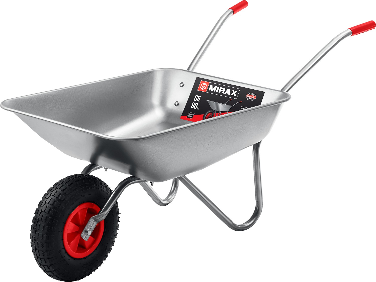 Тачка садовая 1-колесная MIRAX MX-1 65л 90кг
