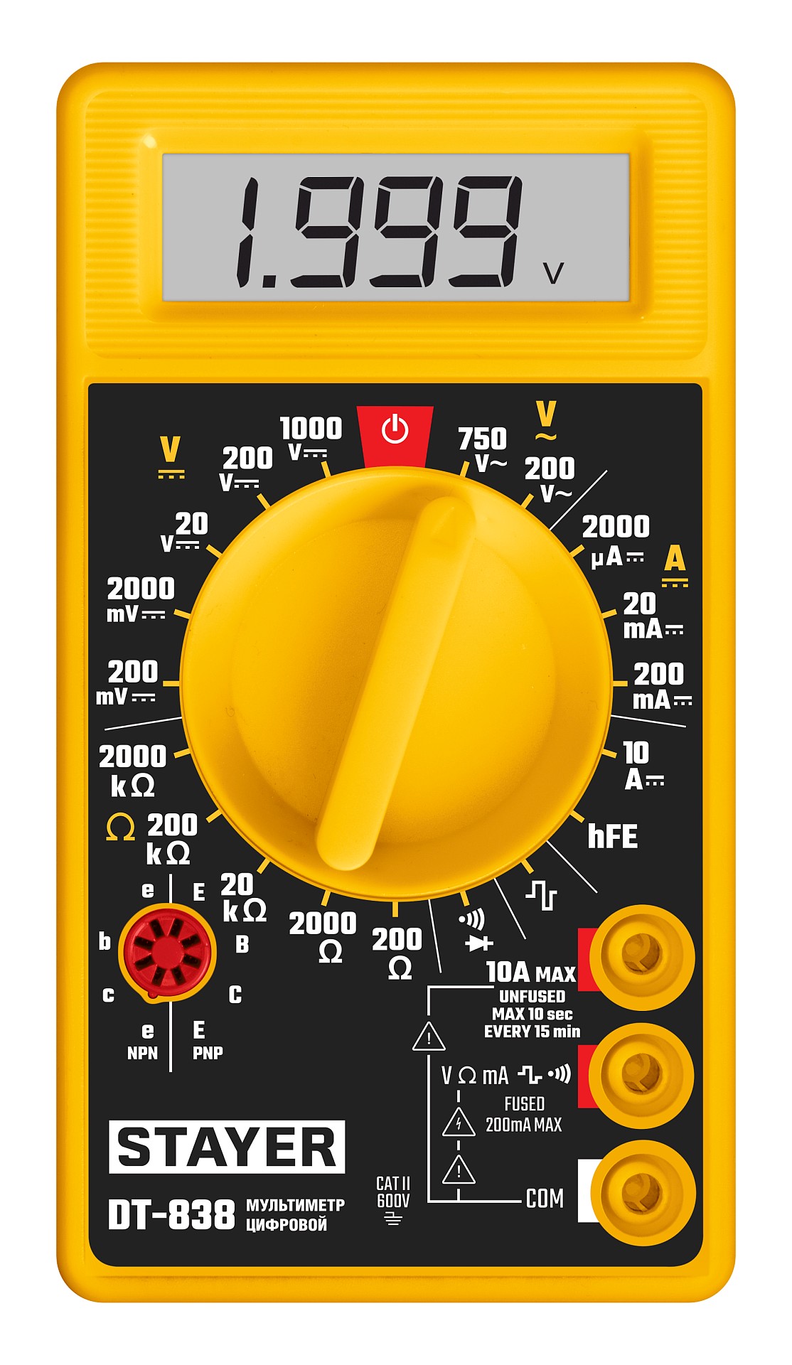 Мультиметр цифровой STAYER DT-838