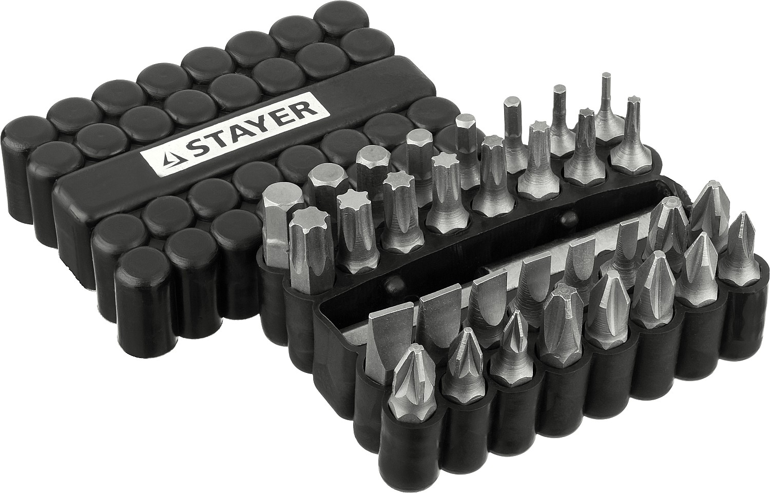 Набор бит с магнитным адаптером STAYER 33шт